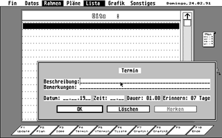 Zeitmanager atari screenshot